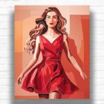 A Lady in Red - Paint by Numbers Kit