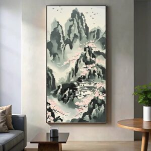 A Mountain Temple - Extra Large Paint by Number Kits