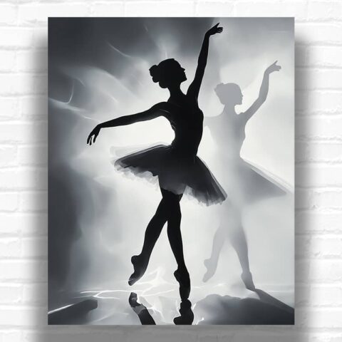 Ballerina Silhouette - Paint by Numbers Kit