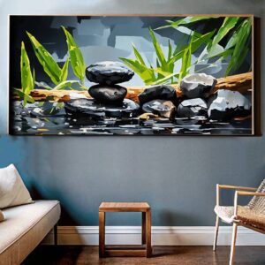Bamboo and Stone - Extra Large Paint by Numbers for Adults
