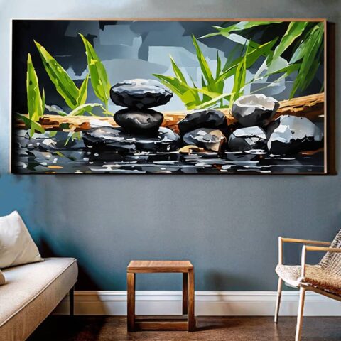Bamboo and Stone - Extra Large Paint by Numbers for Adults