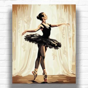 Black Tutu Ballerina - Paint by Numbers Kit