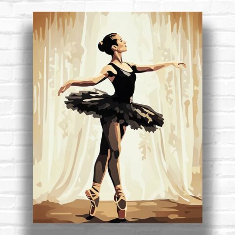 Black Tutu Ballerina - Paint by Numbers Kit