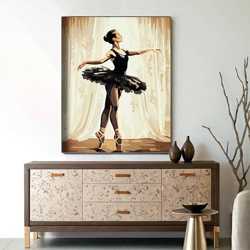 Black Tutu Ballerina - Paint by Numbers