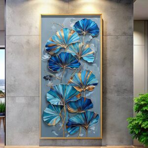Blue Ginkgo Leaves - Paint by Numbers Extra Large