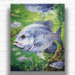 Blue Tilapia Fish - Fish Paint by Number