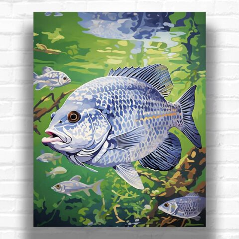 Blue Tilapia Fish - Fish Paint by Number