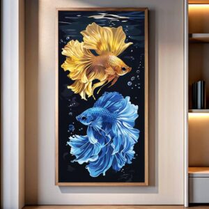 Blue and Gold Betta Fish - Large Paint by Number Kit