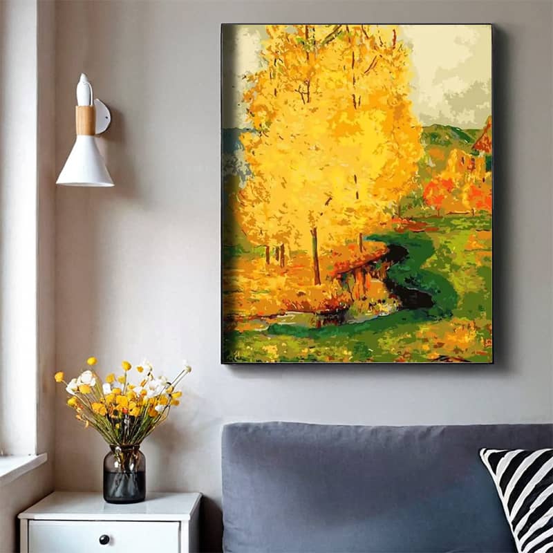 By the Stream, Autumn by Paul Gauguin 1885 Paint by Number – Famous Artwork