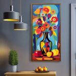 Colorful Abstract Flowers and Fruit Paint by Numbers - Large Still Life Art