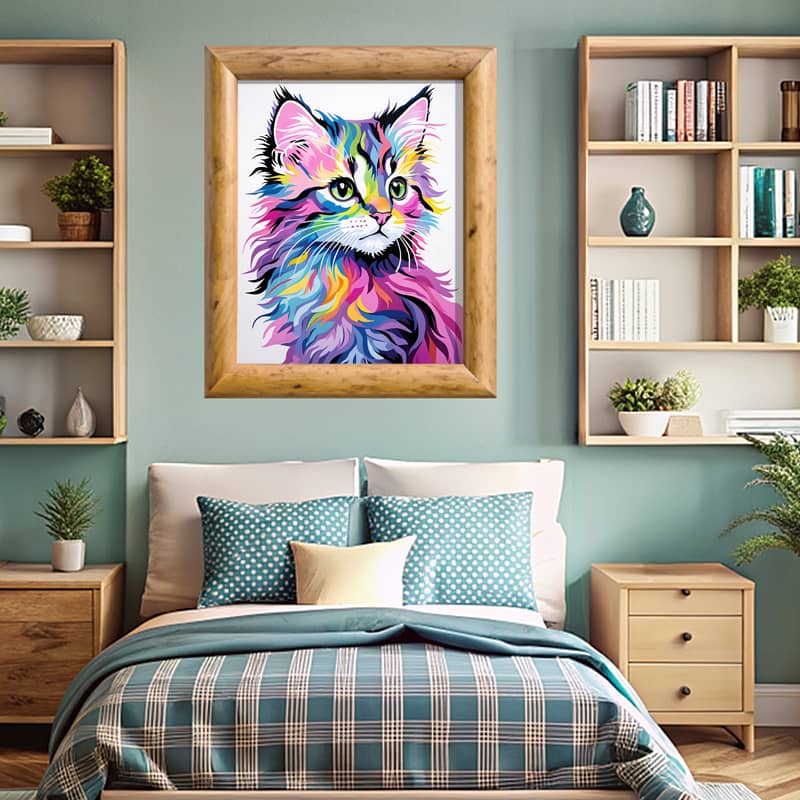 Colorful Kitty - Paint by Numbers