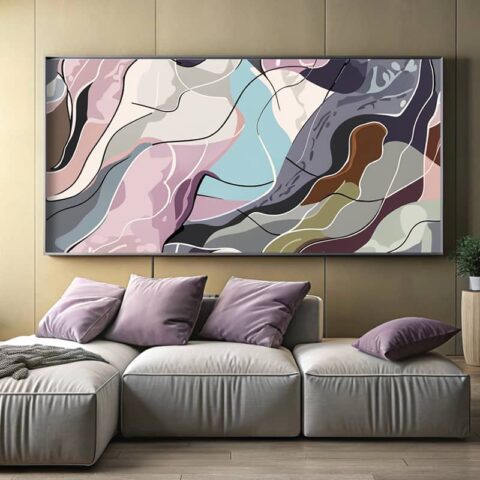 Flowing Abstract Harmony - Large Paint by Number Kit