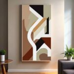 Geometric Harmony in Neutral - Large Abstract Paint by Numbers