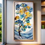 Ginkgo Leaves Abstraction - Large Paint by Number Kit
