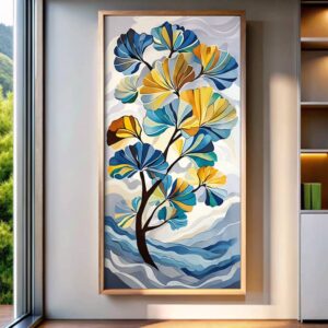 Ginkgo Leaves Abstraction - Large Paint by Number Kit