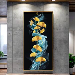 Ginkgo Leaves and Smoke - Large Print Paint by Number