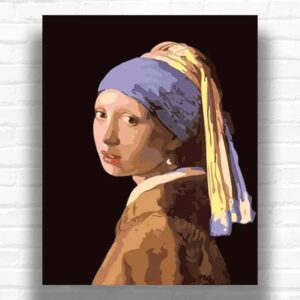 Girl with a Pearl Earring by Johannes Vermeer 1665 - Famous Art Paint by Numbers