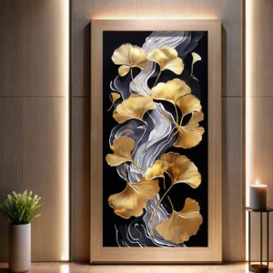 Golden Ginkgo Cascade - Big Paint by Numbers