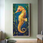 Golden Seahorse - Large Paint by Number Kit