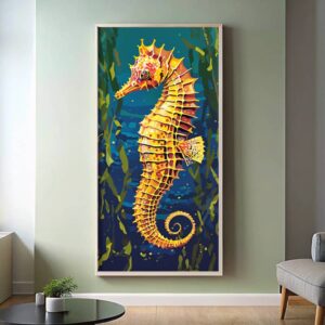 Golden Seahorse - Large Paint by Number Kit