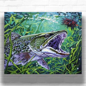 Hunting Pike - Fish Paint by Number