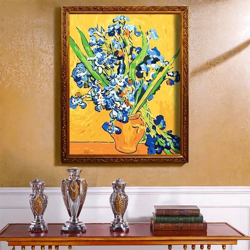 Irises by Vincent van Gogh 1890 Paint by Number – Famous Flower Art