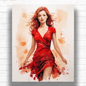 Lady in Red - Paint by Numbers Kit