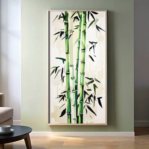 Minimalist Bamboo Forest - Huge Paint by Number Kits
