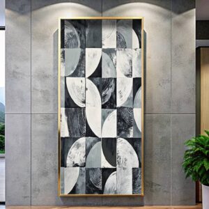 Monochrome Geometric - Extra Large Painting by Numbers