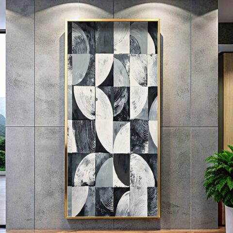 Monochrome Geometric - Extra Large Painting by Numbers