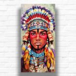 Native American Chief Portrait - Large Paint by Number
