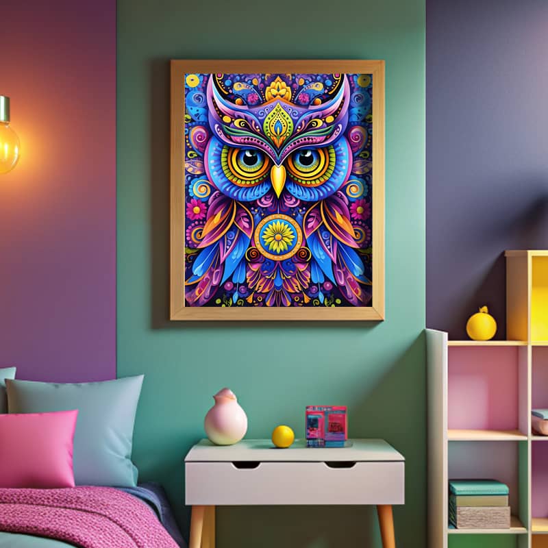 Psychedelic Owl - Paint by Number