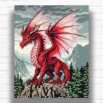 Red Dragon - Dragon Paint by Number Kit