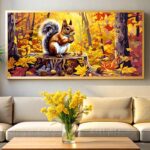 Squirrel with Acorns - Extra Large Painting by Numbers