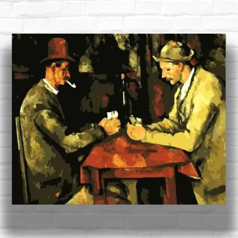The Card Players by Paul Cezanne 1890 Paint by Numbers – Famous Artwork