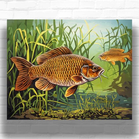 The Golden Carp - Fish Paint by Number Kit