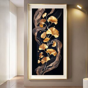 The Golden Ginkgo Leaves - Large Print Paint by Number
