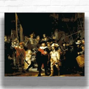 The Night Watch by Rembrandt van Rijn 1642 - Famous Artwork Paint by Numbers