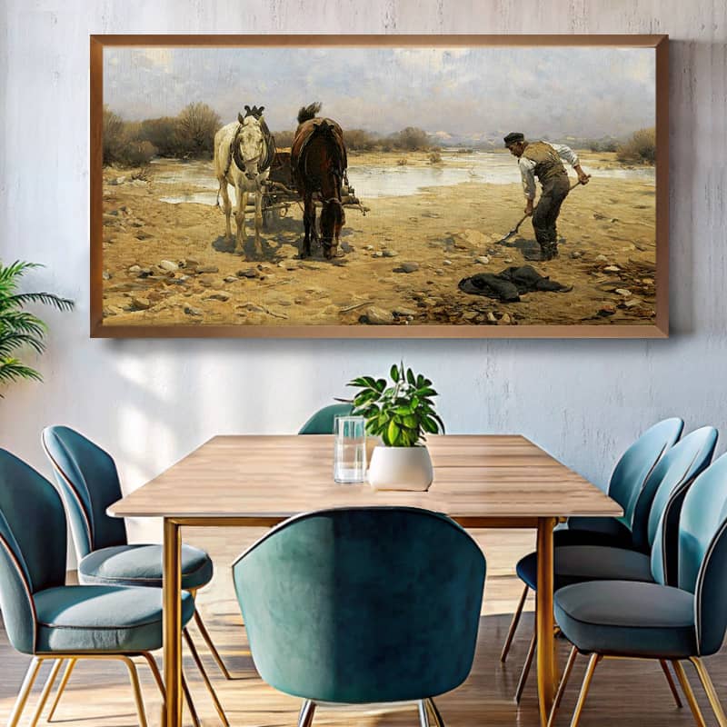 The Sand Digger by Alfred Kowalski Paint by Number - Classic Labor Art