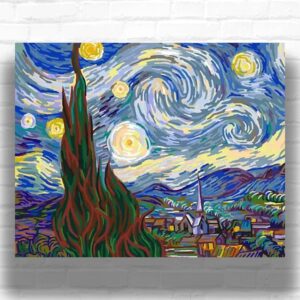 The Starry Night by Vincent van Gogh 1889 - Famous Paint by Numbers
