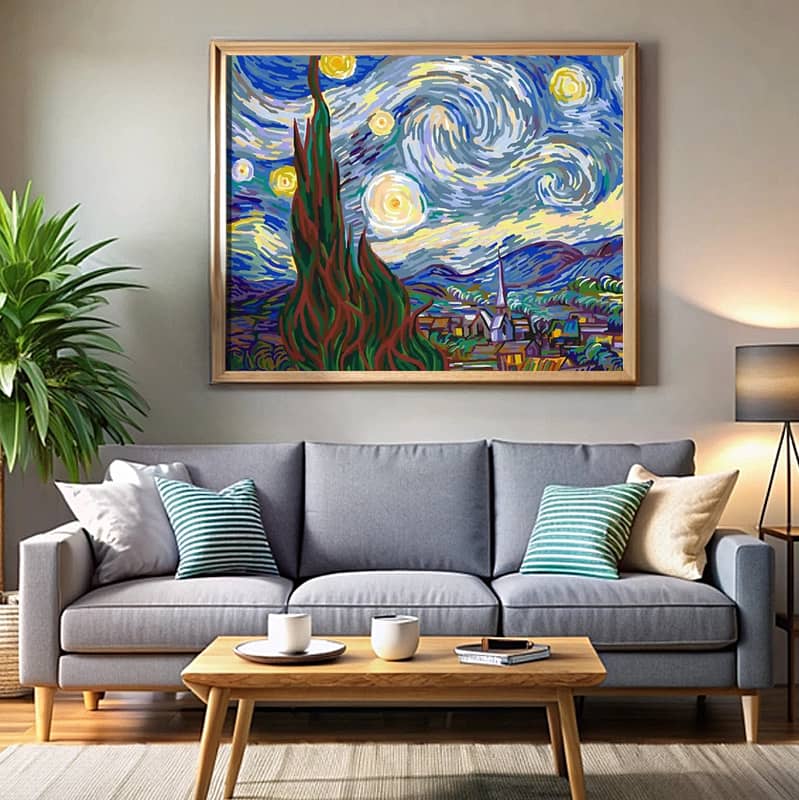 The Starry Night by Vincent van Gogh 1889 Paint by Number - Most Famous Artwork