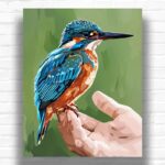 Tiny Kingfisher - Bird Paint by Number Kit