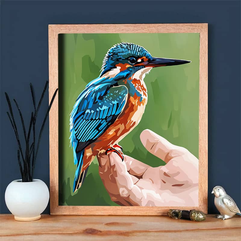 Tiny Kingfisher - Paint by Numbers Kit