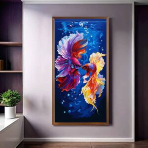 Two Betta Fish - Extra Large Paint by Number Kits for Adults