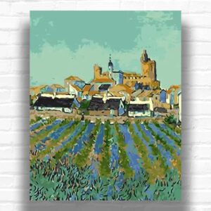 View of Saintes-Maries-De-La-Mer by Vincent van Gogh 1888 - Paint by Numbers