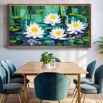 Water Lilies in Emerald Pond - Large Paint by Numbers Kits