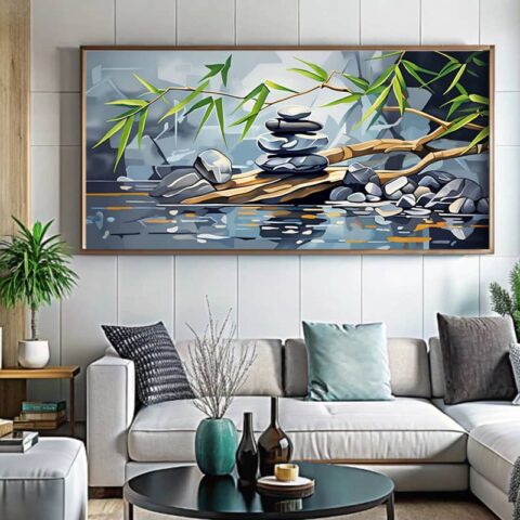 Zen Stone Balance - Extra Large Paint by Numbers for Adults