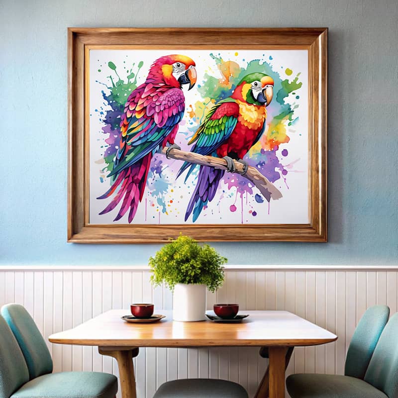 A Couple of Parrots - Paint by Numbers