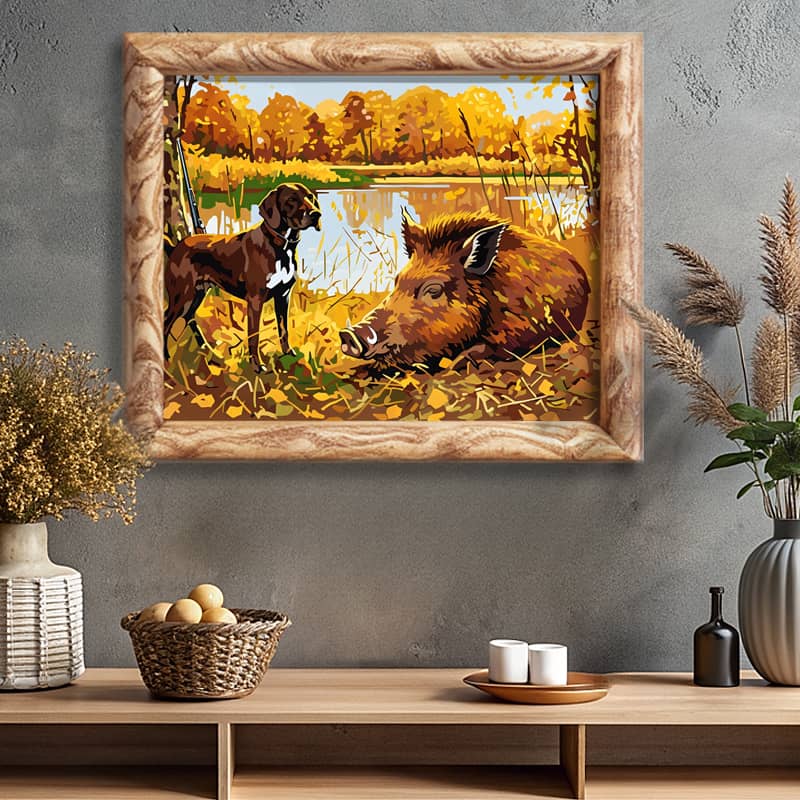 At Hunting - Paint by Numbers Kit