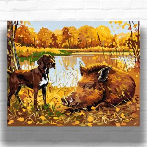At Hunting - Paint by Numbers for Adults